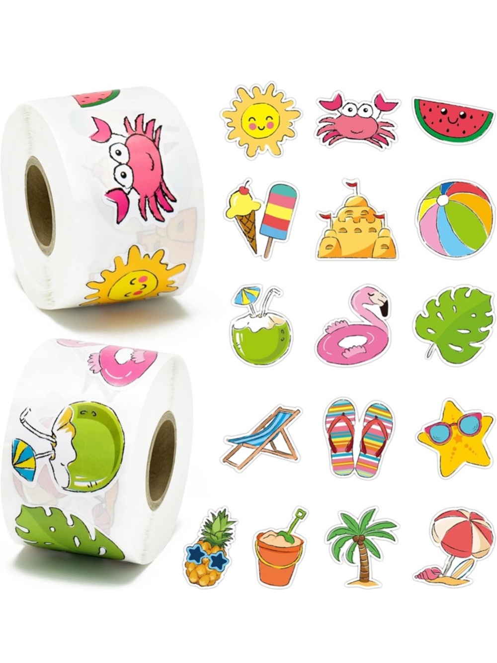 NEW! 🦩50 SUMMER themed thank you stickers
